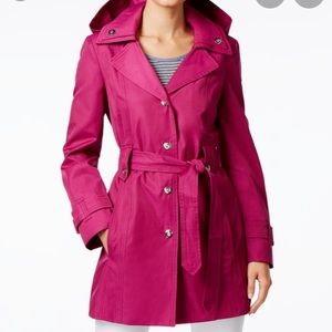 London Fog Pink Trench Raincoat
